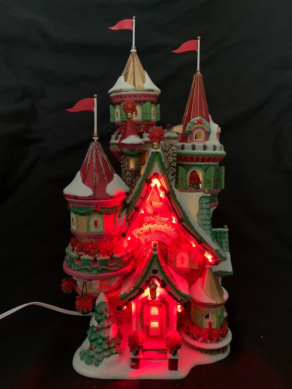 Department 56 Poinsettia Palace North Pole 56796 Limited Edition Lighted
